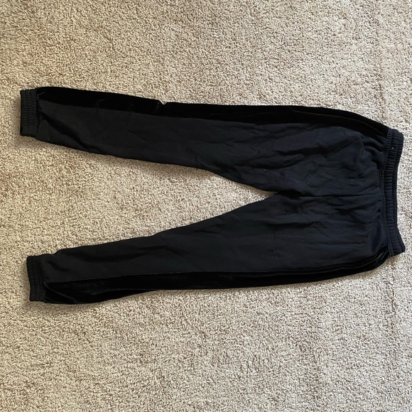 PINK VS Suede lined Hooded Sweater Pant Set Black XS - Picture 9 of 12